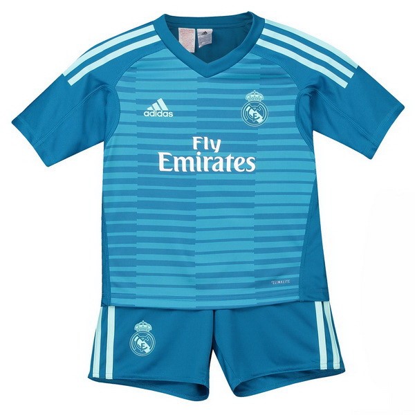 Camiseta Real Madrid Replica Segunda Ropa Niños Portero 2018/19 Azul